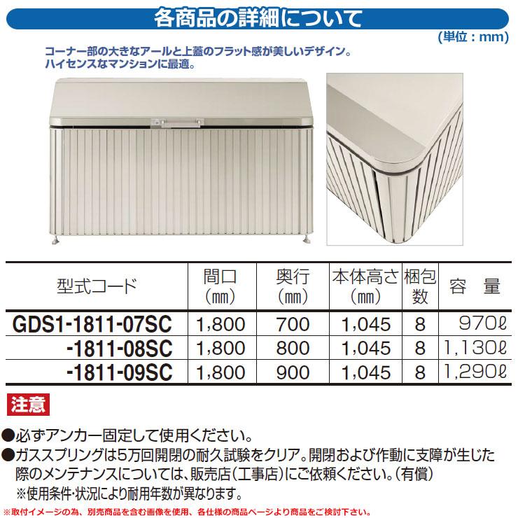 四国化成 ゴミ箱 ダストボックス ゴミストッカー DS1型 上開き＋取外し式 奥行700 ゴミ収集庫 物置 公共 ゴミ置き場｜sungarden-exterior｜04