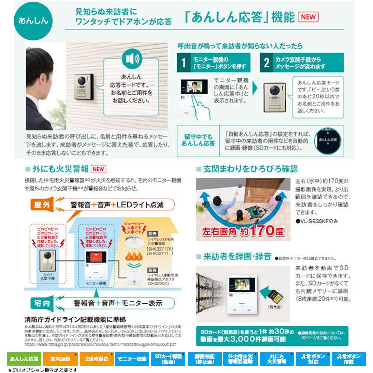 パナソニック テレビドアホン VL-SE35UXL 子機:VL-V522L-S 幅 パナソニック テレビドアホン VL-SE35UXL 子機:VL-V522L-S 幅