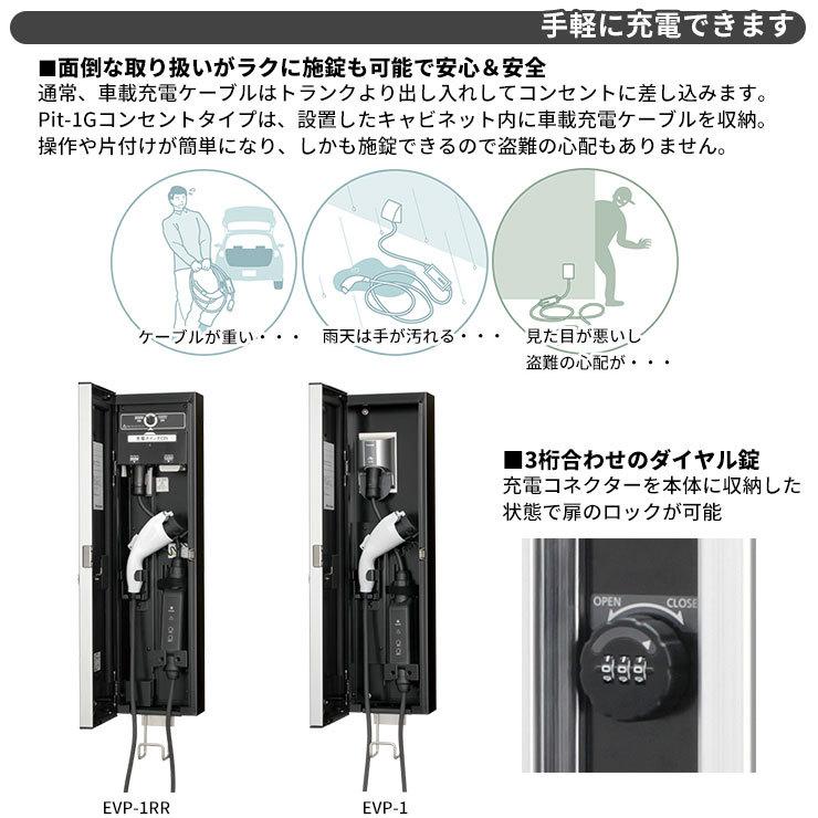 日東工業　EV充電器　Pit-1G　EVP-1　EV　壁付けタイプ　PHV充電用電気設備　コンセント無し