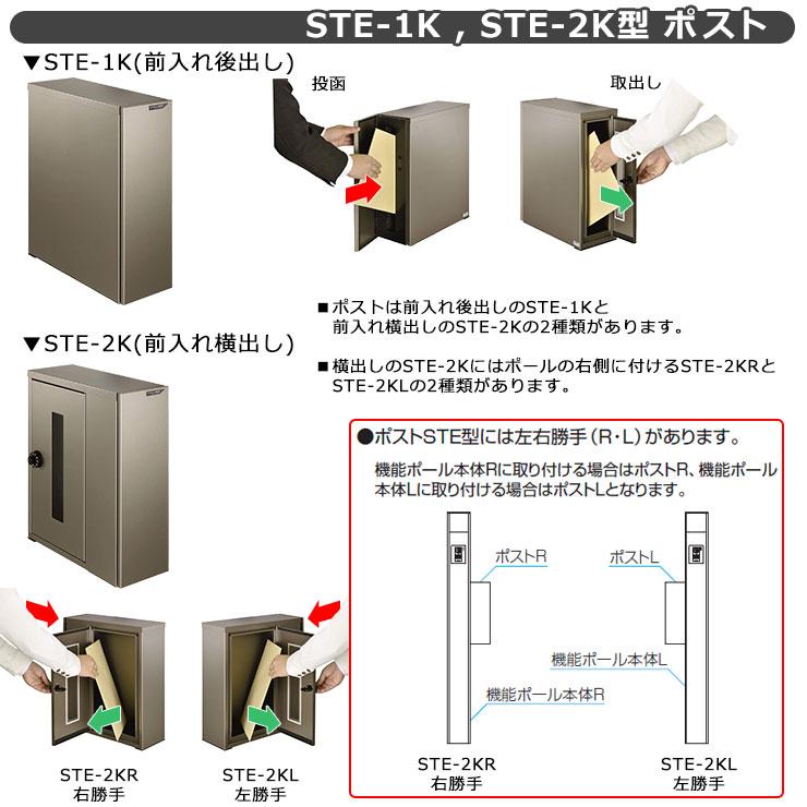 三協アルミ エスポII 2型 照明無し 機能門柱 ポスト STE型 二 三協アルミ エスポII 2型 照明無し 機能門柱 ポスト STE型 二