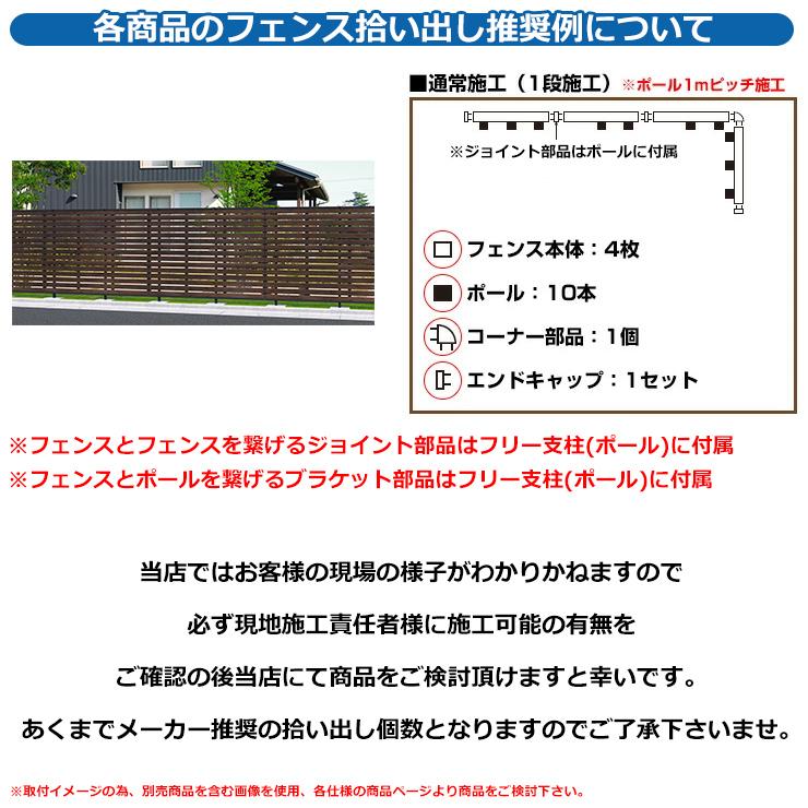 フェンス 形材フェンス シャトレナII ハイタイプ 1型 フリー支柱タイプ 専用オプション 下桟すき間カバー用 小口キャップ(1組)のみ 三協アルミ 部材別売｜sungarden-exterior｜05