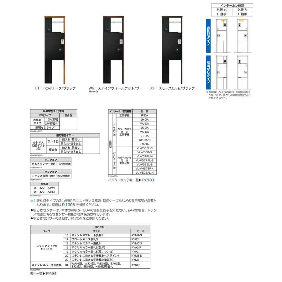 無料☆特典付】ルシアスポストユニット HJ02型 照明なしタイプ 本体
