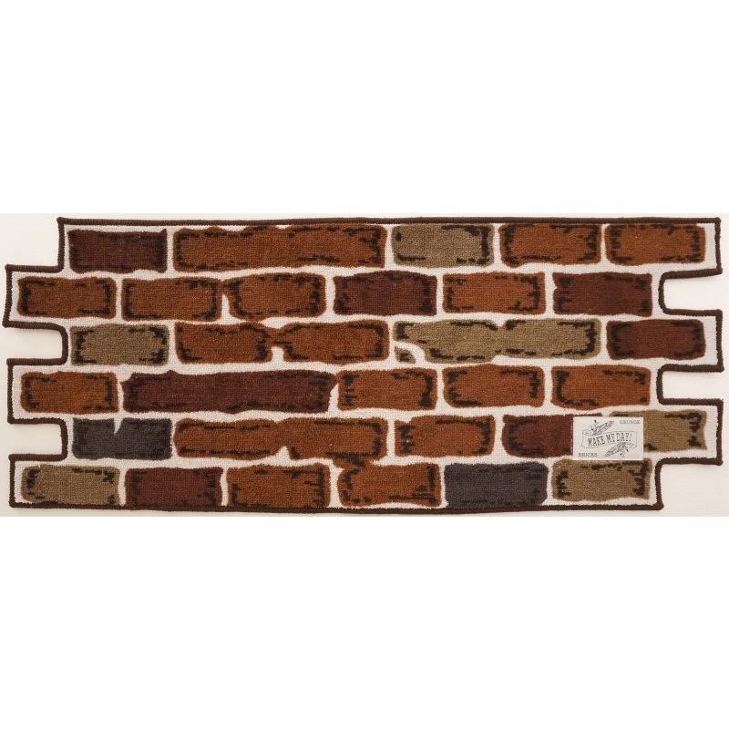 素朴なレンガ模様マット 玄関マット ４５ １１０cm ラスティック アンティーク Rustic マットラグ絨毯の専門店サンゲン 通販 Yahoo ショッピング