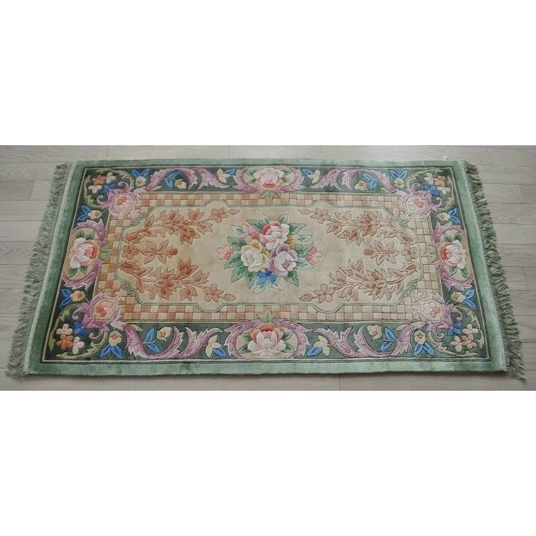 完売」シルク段通 シルク緞通 玄関マット 手織り 120段 68×120cm 完売」シルク段通 シルク緞通 玄関マット 手織り 120段 68×120cm
