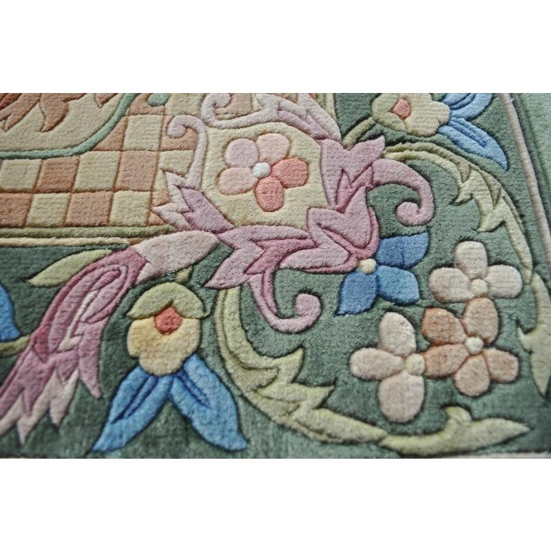 完売」シルク段通 シルク緞通 玄関マット 手織り 120段 68×120cm 完売」シルク段通 シルク緞通 玄関マット 手織り 120段 68×120cm