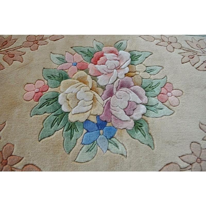 完売」シルク段通 シルク緞通 玄関マット 手織り 120段 68×120cm 完売」シルク段通 シルク緞通 玄関マット 手織り 120段 68×120cm