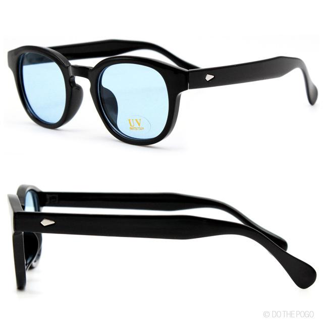 カラーレンズ ライトスモーク ボストンサングラス メンズ レディース