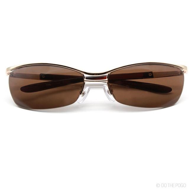 キャッツアイ ブローサングラス A メタルフレーム メンズ UVカット