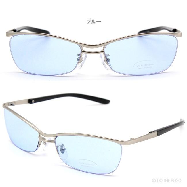 キャッツアイ ブローサングラス A メタルフレーム メンズ UVカット