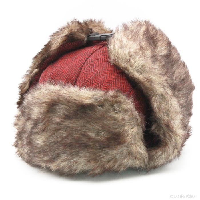 パイロット帽 飛行帽 パイロットキャップ 防寒 帽子 フライトキャップ メンズ レディース ヘリンボーン レッド アメカジ フリーサイズ Flightcap5 Do The Pogo 通販 Yahoo ショッピング