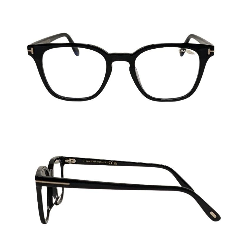 TOM FORD ブラックフレーム トムフォード 眼鏡 度入り 度なしレンズ付 TOM FORD（トムフォード） 伊達レンズ・度付きレンズ(ニコンSV155)無料
