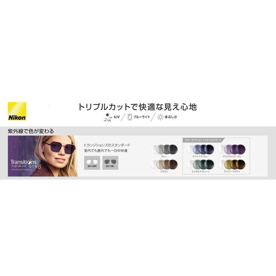 眼鏡フレーム専用オプション】Nikon Transitions トランジションズ 調
