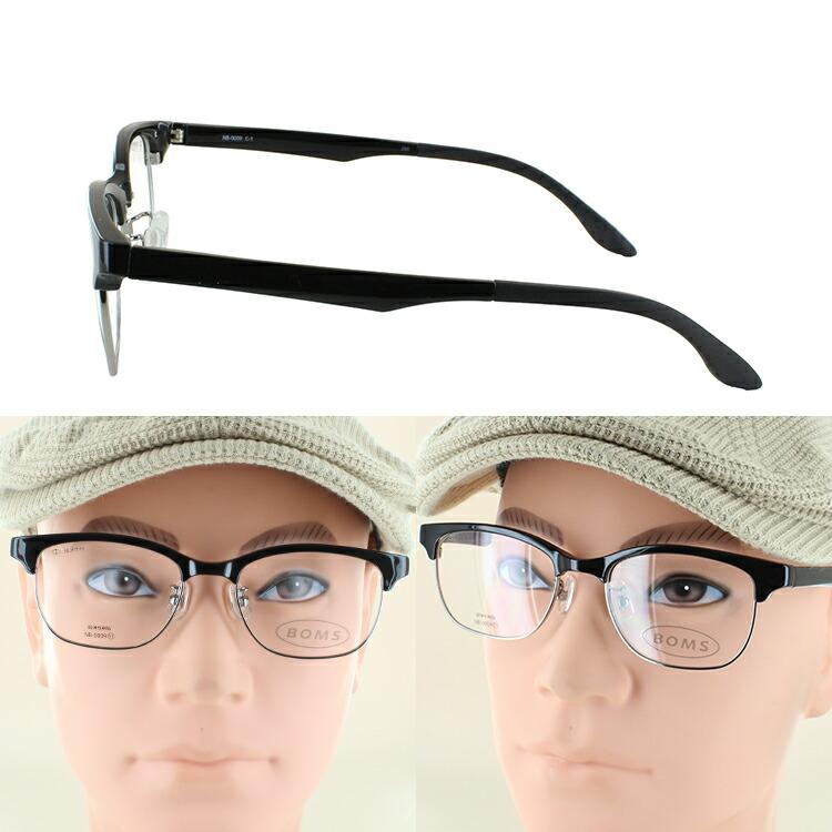 度付きメガネ サーモントブロー ウェリントン 薄型非球面レンズ 度入り