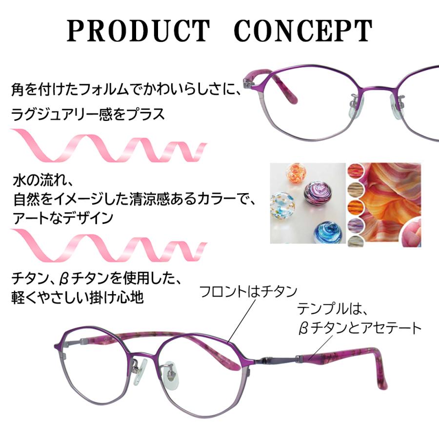 偏光サングラス レディース ミッシェル クラン ブランド 度付き対応 UVカット MK-1004 チタンフレーム 八角形 ダブルカラー 運転用 ドライブ RARTS 偏光レンズ_8