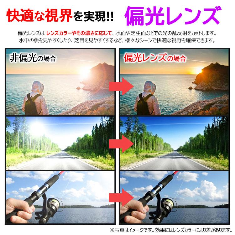 サングラス 偏光 メンズ UVカット 釣り スポーツ 運転 ドライブ 薄い色