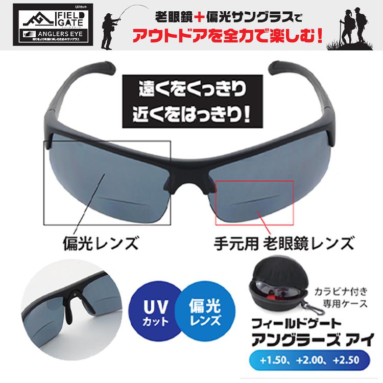 偏光サングラス 老眼鏡入り レディース メンズ UVカット バイ
