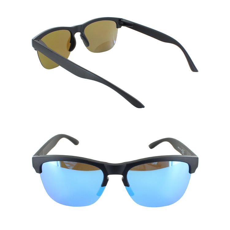 サングラス 偏光 レディース メンズ UVカット ハーフリム クリア