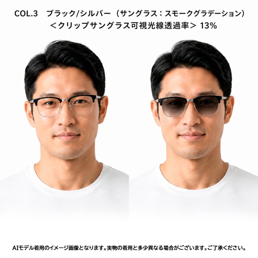 老眼鏡 遠近両用 遠近両用メガネ マグネットサングラス付き クリップ