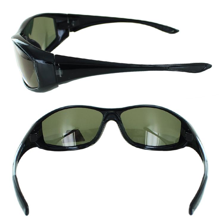 偏光サングラス 花粉メガネ 保護めがね フード付 レディース メンズ UV