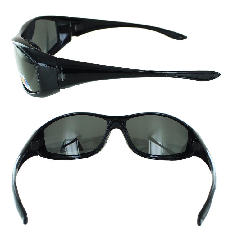 偏光サングラス 花粉メガネ 保護めがね フード付 レディース メンズ UV