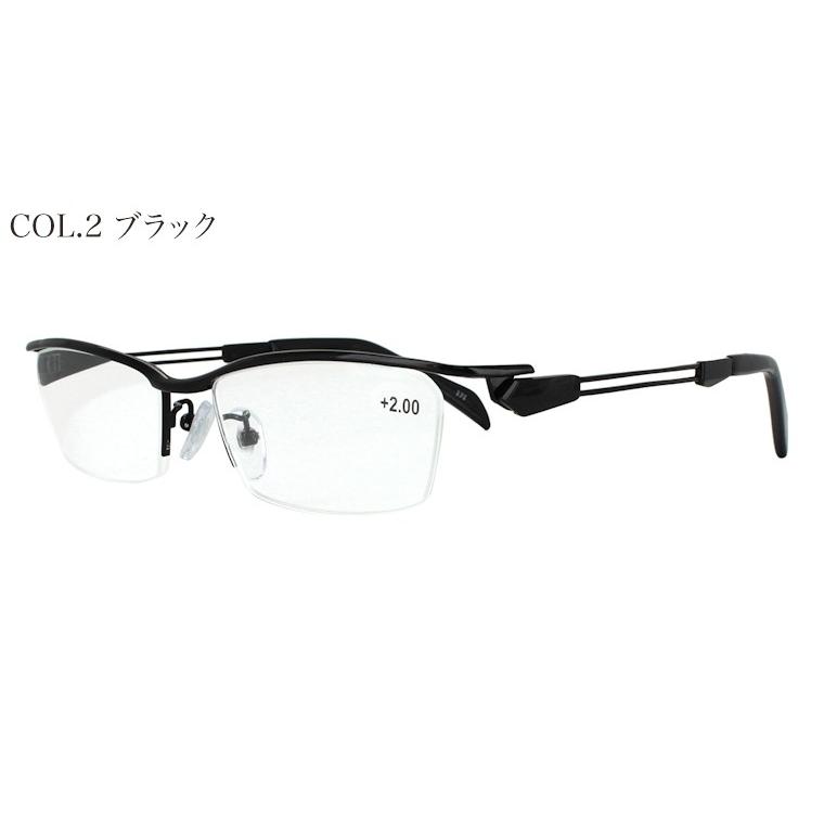老眼鏡 おしゃれ 男性用 メンズ メタルフレーム ハーフリム FLM-001 5