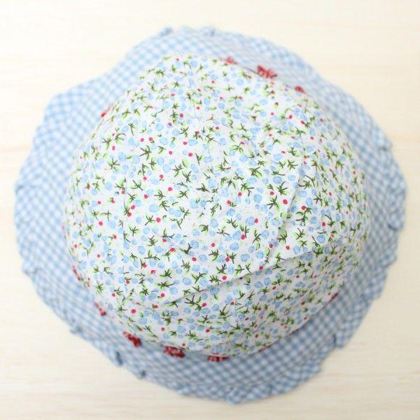 UVカット 帽子（ベビー用） - ベビー　ハット - ソフト ベビー ライトブルー/可愛いベビー帽子 SB21GLTBLUE｜sunglobe｜06