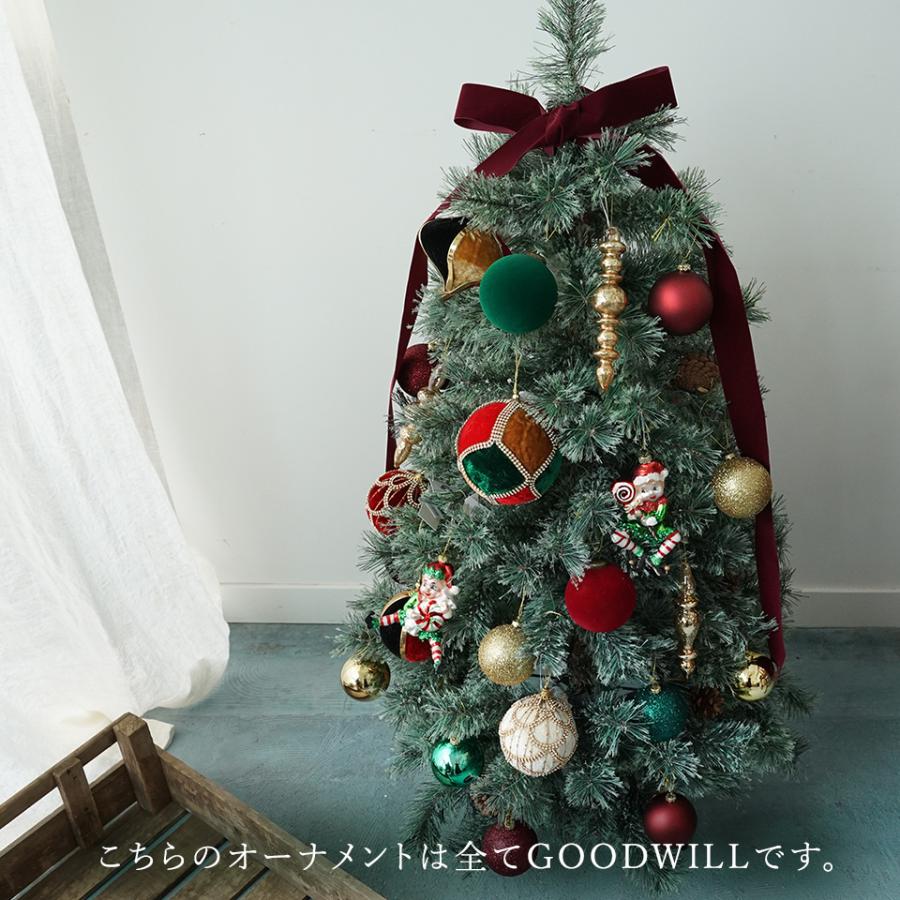 クリスマスツリー 飾り オーナメント ベルギー GOODWILL (グッドウィル) フロックボールオーナメント ダークグリーン 8cm (PL52515)｜sungood｜05