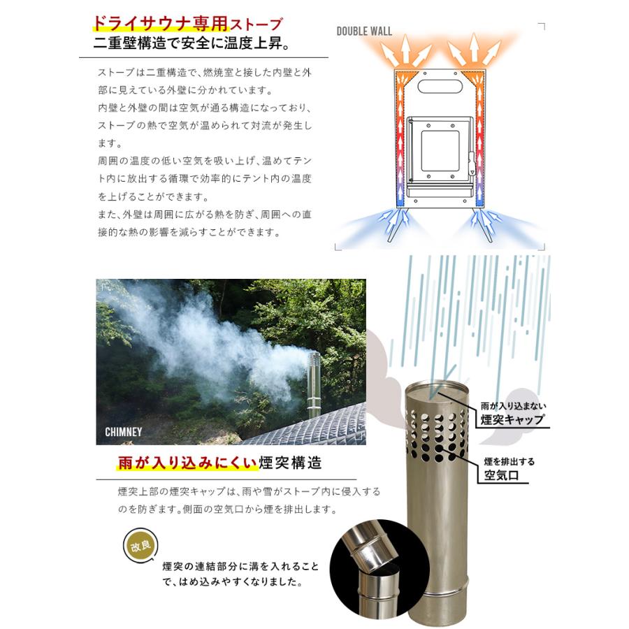 ドライ サウナテント 高温 サウナストーブ付きフルセット 1〜4人 ドライ サウナテント 高温 サウナストーブ付きフルセット 1〜4人