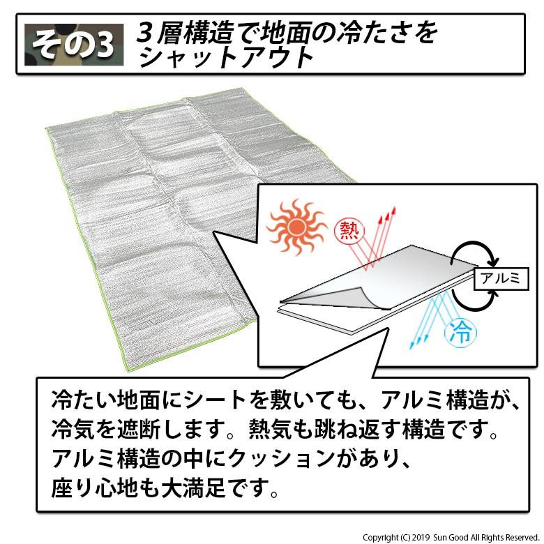 アルミシート 満足の厚み 厚さ3mm Mサイズ2m 1 5mのテントにピッタリ クッション性が良いからお尻が痛くならない Br 表裏とも水洗いok 53 A 3 002 サングッド 通販 Yahoo ショッピング