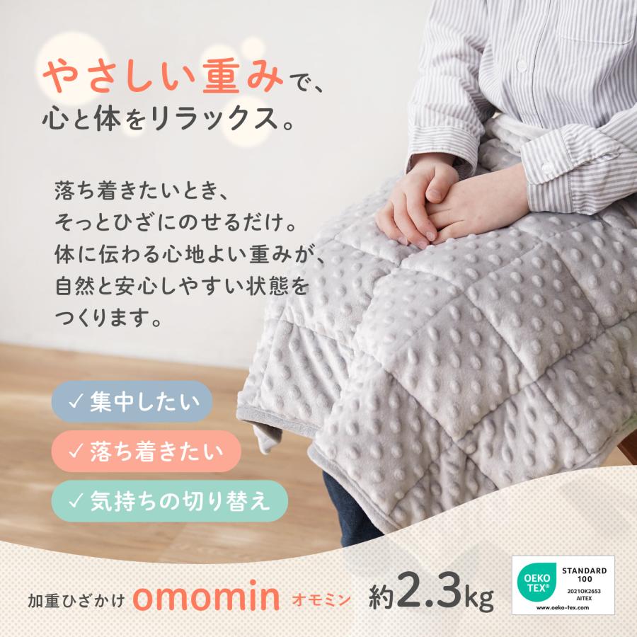 加重ひざかけ (ライトグレー) omomin オモミン 2.3kg 子ども 発達障害