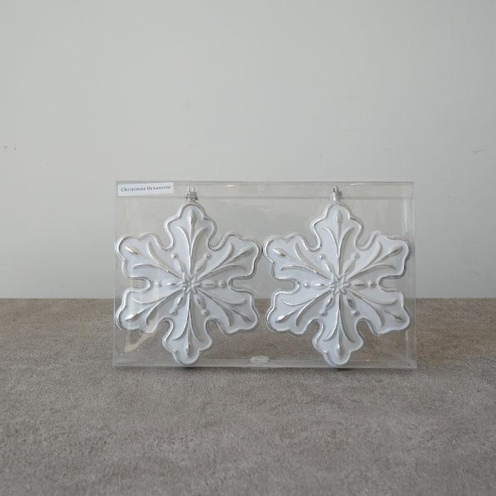 クリスマスツリー 飾り オーナメント シャビーホワイトリーフ