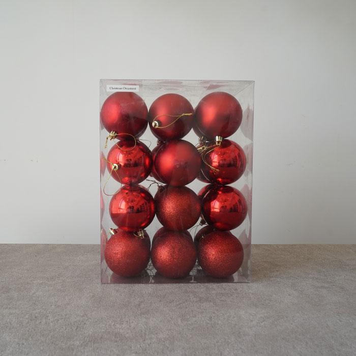 クリスマスツリー 飾り オーナメント ボール セット 8cmボール レッド