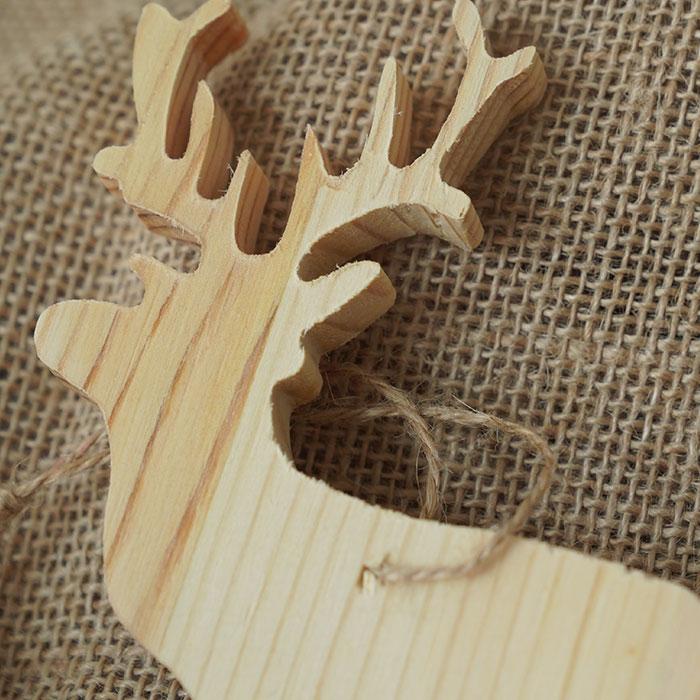 クリスマスツリー 飾り オーナメント トナカイ (大) 14cm×1.2cm