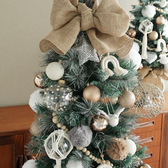 クリスマスツリー オーナメント 飾り ボールセット ナチュラル 北欧