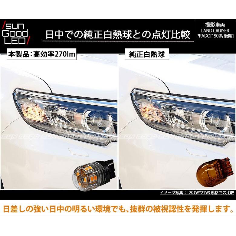 ランクル ランドクルーザー プラド 150 後期 ウインカー Led バルブ T ピンチ部違い シングル アンバー 実測値270lm 華 180日保証 2個入 A B 10 000 590 サングッド 通販 Yahoo ショッピング