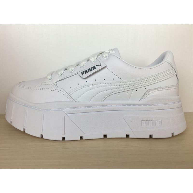 交換送料片道無料 プーマ PUMA スニーカー メイズ スタック レザー ウィメンズ Mayze Stack Lthr Wns プーマホワイト 384412 01 PUMA（プーマ） Mayze Stack Lthr Wns（メイズスタックレザー