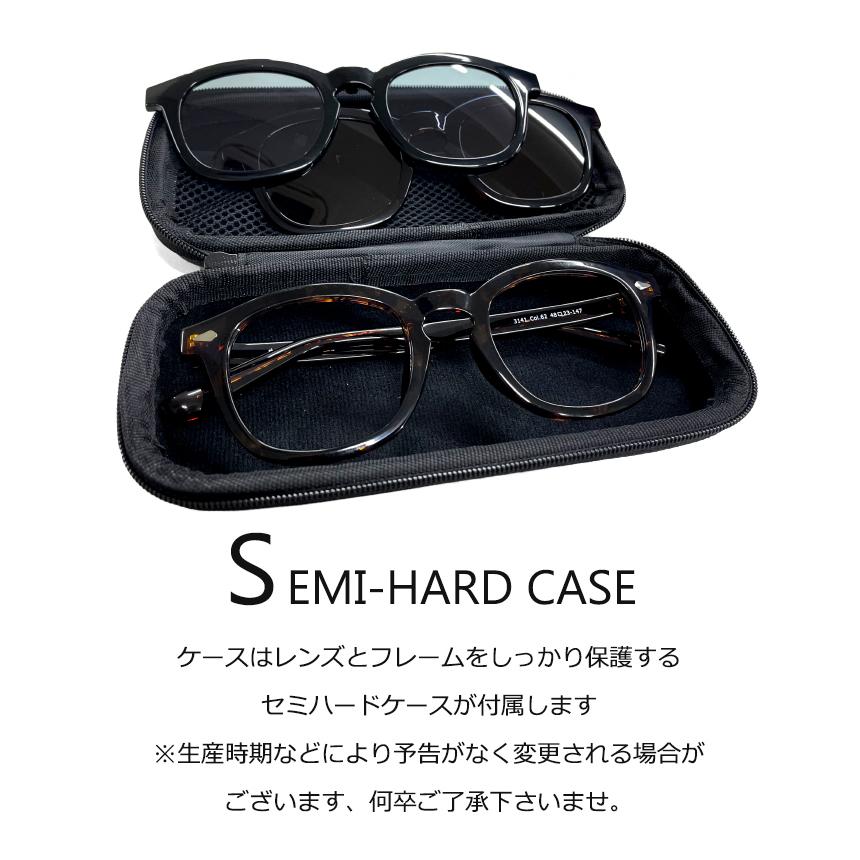 度付き対応 レンズ付き】 クリップオン 偏光サングラス 3141-62 メンズ