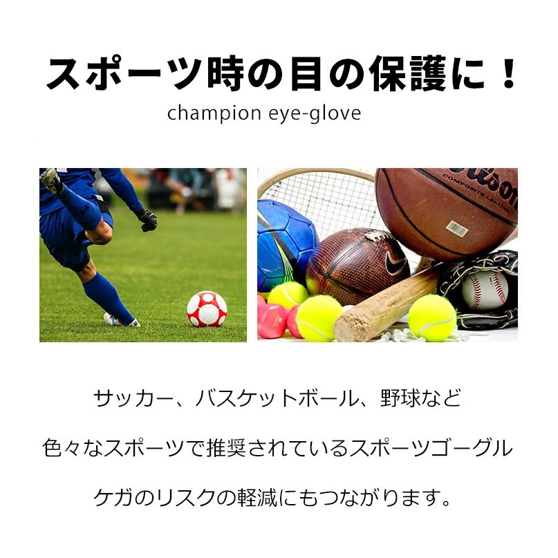 チャンピオン スポーツメガネ ブラック/クリスタルグレー Champion 高校生 大人用 度付き対応 スポーツメガネ スポーツ