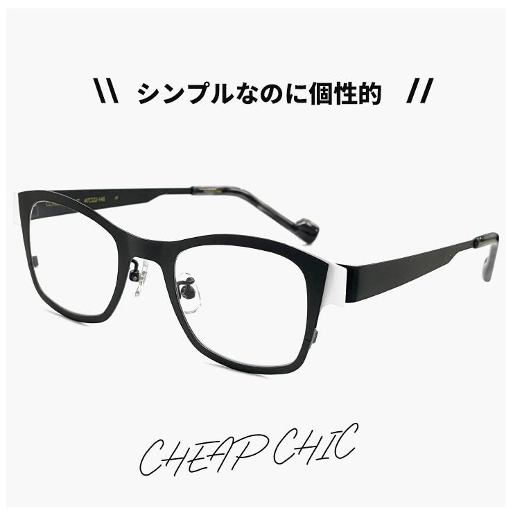 【新品】 レディース 小ぶり メガネ cc5024 BK/WT チープシック CHEAP CHIC 眼鏡  個性的 ウェリントン 型 軽量 軽い ステンレス フレーム 黒縁 ダミーレンズ発送 レディース 小ぶり メガネ チープシック CHEAP CHIC 眼鏡 cc5024 RD/PU