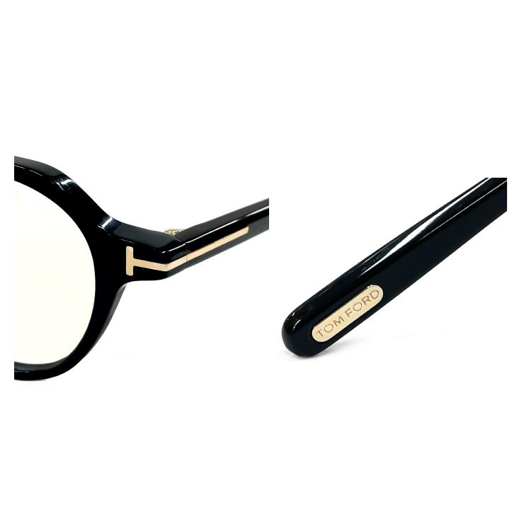 トムフォード 日本デザインモデル FT5726-D-B 001 ブルーライトカット レンズ 伊達メガネ tomford tf5726db ft5726db クラウンパント 型 黒縁 黒ぶち | TOM FORD EYEWEAR | 04