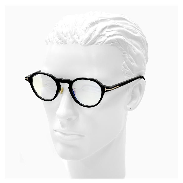 トムフォード 日本デザインモデル FT5726-D-B 001 ブルーライトカット レンズ 伊達メガネ tomford tf5726db ft5726db クラウンパント 型 黒縁 黒ぶち | TOM FORD EYEWEAR | 05
