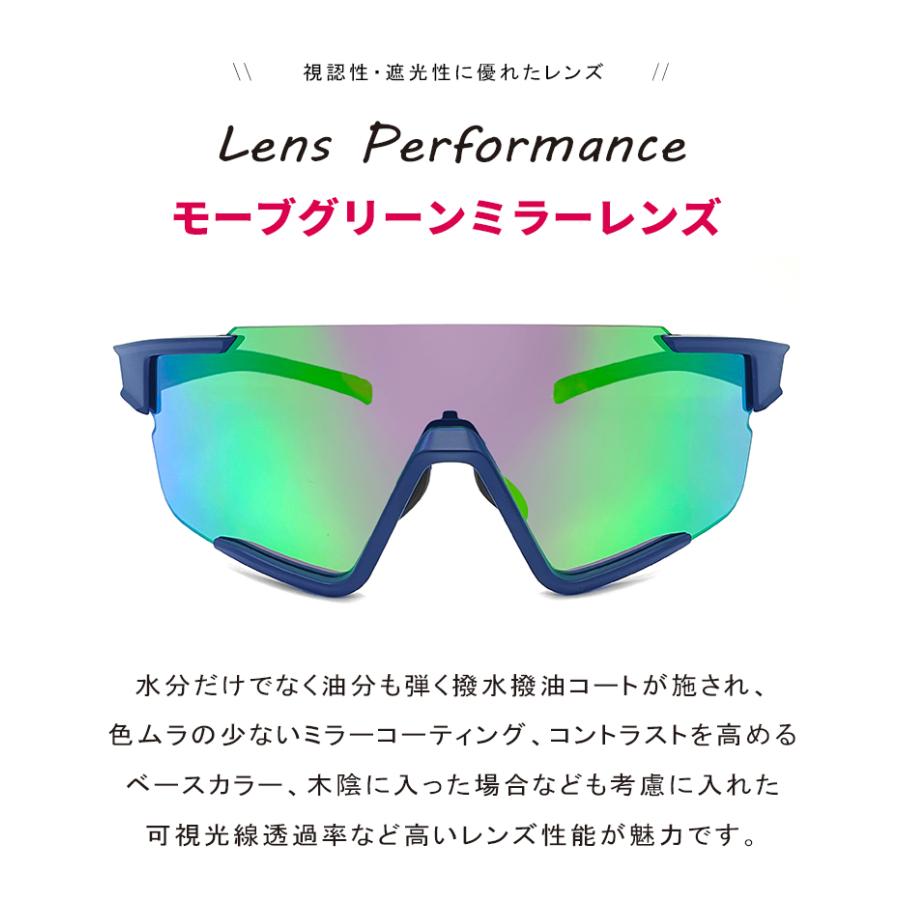 kabuto スポーツサングラス 122 アース ブルー ogk kabuto 1枚レンズ uvカット 度付き 対応 [ クリア スペアレンズ 付き 夜間対応 ]｜sunhat｜02