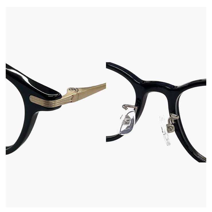 度付き対応 レンズ付き】日本製 鯖江 メガネ la4055 bk laulea 眼鏡