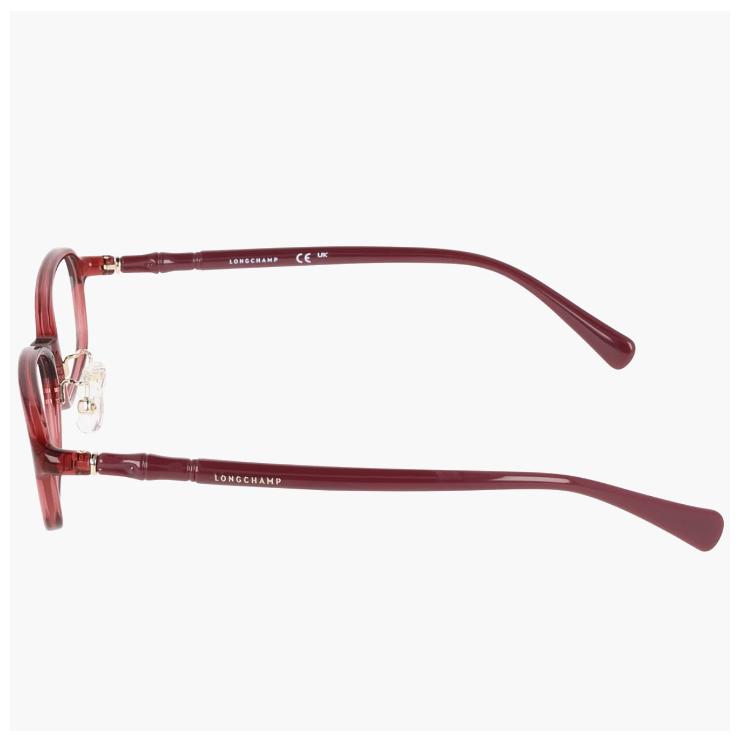 【新品】 レディース ロンシャン メガネ lo2806lbj-601 51mm longchamp 眼鏡 かわいい おしゃれ オーバル スクエア 型 丸眼鏡 ブランド 赤縁 赤ぶち TRANSPARENT BURGUNDY カラー ダミーレンズ発送 LONGCHAMP（ロンシャン） 【 度付き 対応 無料 】 レディース メガネ