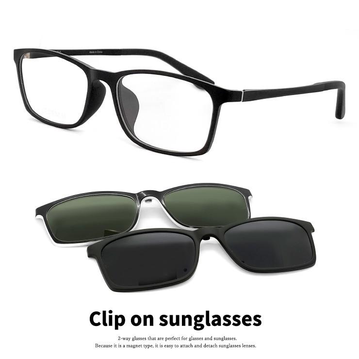 度付き クリップオン サングラス メンズ メガネ 3117 1 マグネット式 偏光レンズ 偏光サングラス 軽量 ウェリントン スクエア型 フレーム R Mens Venus 3117 1 サングラスドッグ Yahoo 店 通販 Yahoo ショッピング