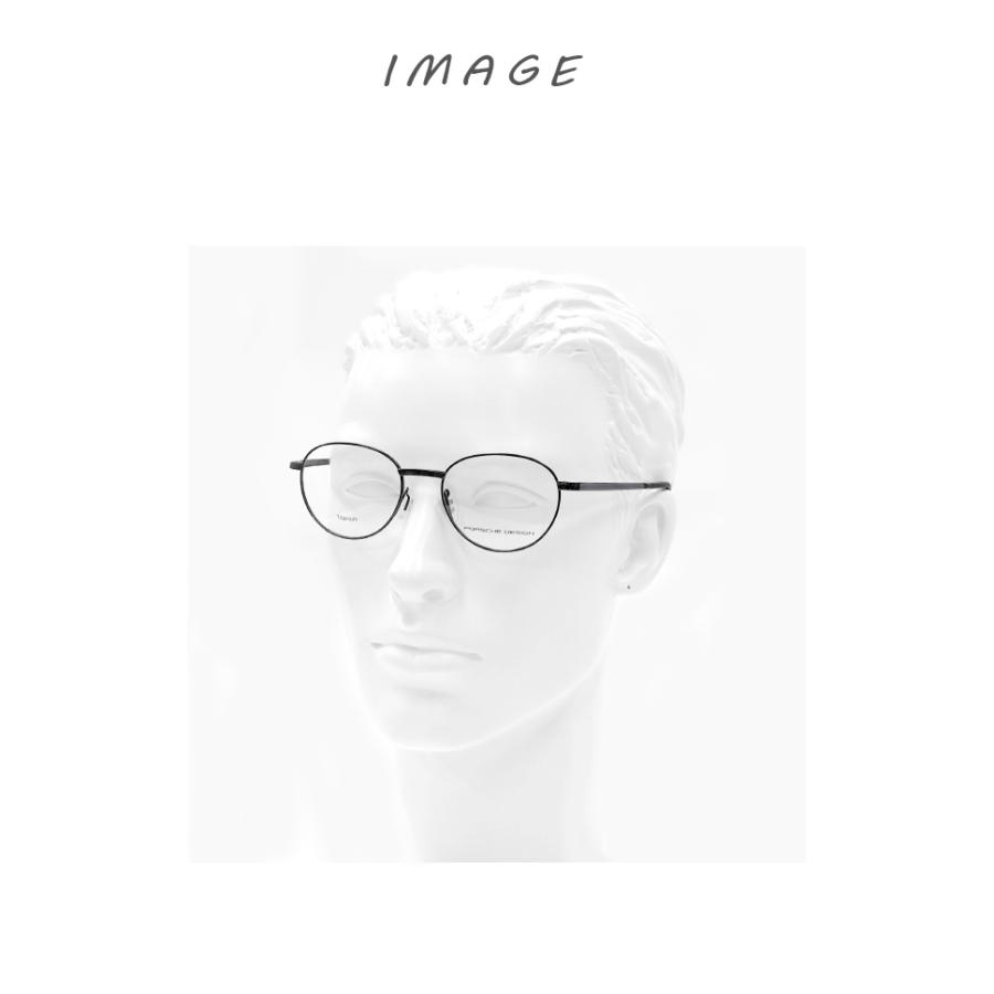 PORSCHE DESIGN（ポルシェ デザイン） 日本製 メガネ p8306-a チタン 眼鏡 ラウンド オーバル 黒縁 : サングラス ...