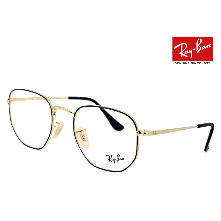 レイバン 眼鏡 rx6448 2991 51mm メガネ Ray-Ban 多角形 型 ヘキサゴン フレーム rb6448 めがね メンズ レディース :r-rayban-rx6448-2991:サングラスドッグ !店 通販 NewModel 正規レイバン日本最大級の品揃え レイバン メガネ フレーム Ray-Ban RX6487 2991 伊達メガネ 度付き ブルーライト カット 眼鏡 メタル RayBan ハーフリム ブラック系 ゴールド系