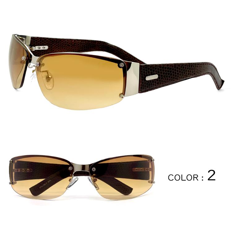 サングラス メンズ PYL-156 革テンプル ページボーイ 男性用 メタル