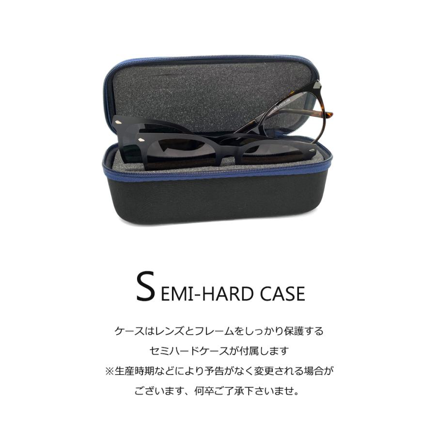 クリップオン サングラス メガネ 3133-62 軽量 ウェリントン ボストン