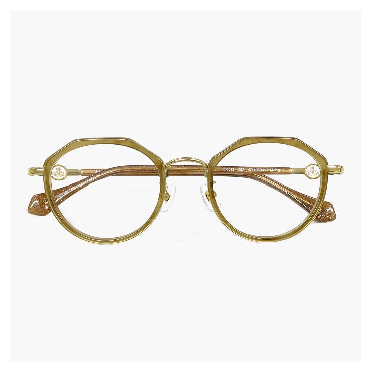 ヴィヴィアン ウエストウッド メガネ レディース 40-0012 c02 49mm Vivienne Westwood 眼鏡 女性 クラウンパント 型 セル巻き メタル コンビネーション｜sunhat｜02